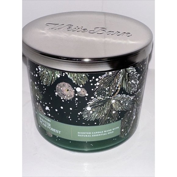 Bath & Body Works Winter Pear Forest White Barn 3 Wick Candle 14.5oz 2023 NEW - Picture 8 of 16